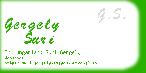 gergely suri business card